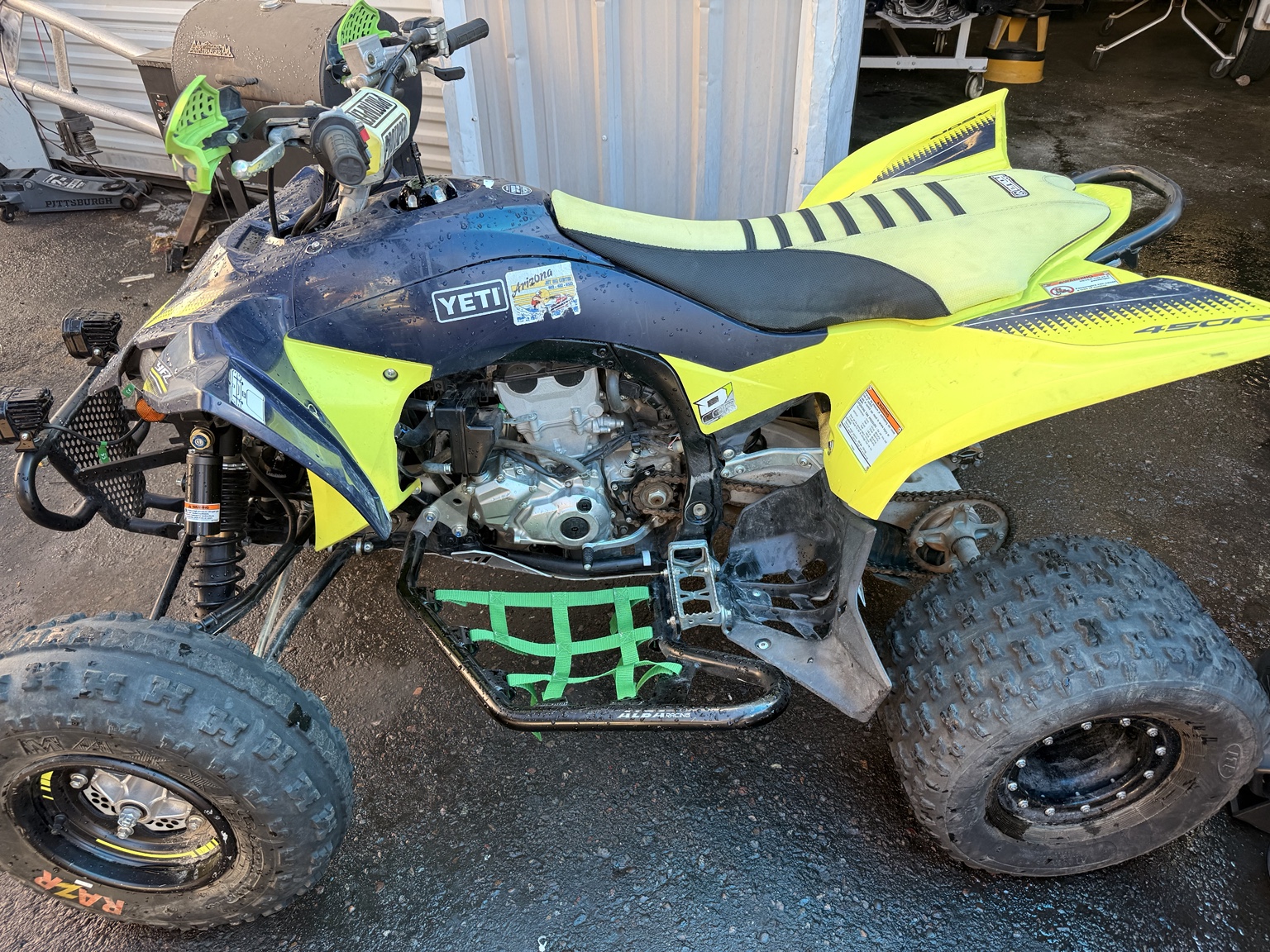 Yamaha ATV being repaired at a Phoenix powersports repair shop